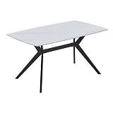GALI Τραπέζι Τραπεζαρίας- Κουζίνας, Μέταλλο Βαφή Μαύρο, Sintered Stone White Marble Ε-00026697 ΕΜ857,1