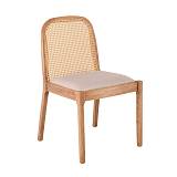 HENLEY Καρέκλα Τραπεζαρίας, Απόχρωση Φυσικό, Ύφασμα Sand Beige Ε-00026272 Ε7703,3