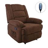 JULIA Massage Πολυθρόνα Relax Σαλονιού - Καθιστικού, Ύφασμα Καφέ Ε-00026384 Ε971,1Μ