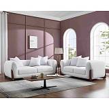 KANSAS Set Σαλόνι - Καθιστικό, 2Θέσιος-3Θέσιος, Teddy Ύφασμα Άσπρο Ε-00026594 Ε9447,S1