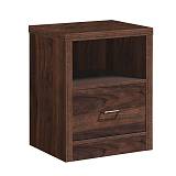 CALIBER Κομοδίνο με 1 Συρτάρι + 1 Ράφι, Απόχρωση Καρυδί Ε-00025705 Ε7387,2