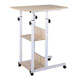 LIFT Βοηθητικό Τραπεζάκι Μέταλλο Βαφή Άσπρο, Melamine Απόχρωση Maple Ε-00022671 ΕΜ48,1