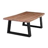 LIZARD-W Τραπεζάκι Σαλονιού Καθιστικού, Μέταλλο Βαφή Μαύρο, Ξύλο Ακακία Φυσικό Ε-00025431 ΕΑ7101,W