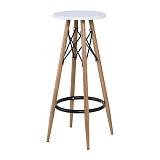 MACK Σκαμπό BAR, Μέταλλο Βαφή Φυσικό, Κάθισμα Απόχρωση Άσπρο Ε-00021321 ΕΜ9799,1