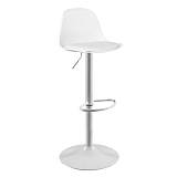 MARTIN Σκαμπό BAR, Μέταλλο Άσπρο, PP-Pu Άσπρο, Ρύθμιση Ύψους, Περιστρεφόμενο Ε-00025247 ΕΜ400,2