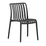 MODA-H Καρέκλα Στοιβαζόμενη, PP - UV Protection, Απόχρωση Μαύρο Ε-00025285 Ε3801,5Η