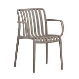 MODA-H Πολυθρόνα Στοιβαζόμενη, PP - UV Protection Απόχρωση Mocha Ε-00026561 Ε3800,3Η