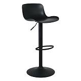 MOSS Σκαμπό BAR με Πλάτη, Μέταλλο Βαφή Μαύρο, PP Μαύρο, Ρύθμιση Ύψους, Περιστρεφόμενο Ε-00021260 ΕΜ200,1