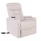 NANCY Lift-Relax Πολυθρόνα Σαλονιού - Καθιστικού, Ύφασμα Μπεζ (ηλεκτρική ανάκληση) Ε-00026591 Ε9735,1