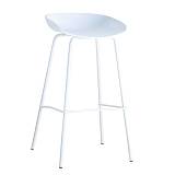 PENTOS Σκαμπό BAR, Μέταλλο Βαφή Άσπρο, PP Άσπρο Ε-00019115 Ε511,2