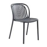 POCO Καρέκλα Κήπου-Βεράντας Στοιβαζόμενη, PP-UV Απόχρωση Ανθρακί Ε-00026749 Ε3034,3