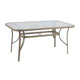 RIO Τραπέζι Κήπου - Βεράντας, Μέταλλο Βαφή Μπεζ, Γυαλί Ε-00025824 Ε2501,4