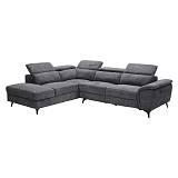 ROMEO Καναπές-Relax, Δεξιά Γωνία,Ύφασμα Γκρι, Αποθ.χώρος, Μία θέση με ηλεκτρική ανάκληση Ε-00026523 Ε9584,10