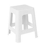 SQUARE Σκαμπό Βοηθητικό Κήπου- Μπάνιου Στοιβαζόμενο, PP Απόχρωση Άσπρο Ε-00026780 Ε3991,1