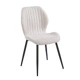 TANGO Καρέκλα Τραπεζαρίας, Μέταλλο Βαφή Μαύρο, Ύφασμα Απόχρωση Μπεζ Ε-00026695 ΕΜ7919,3