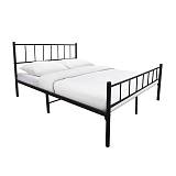 TIVO Κρεβάτι Διπλό, για Στρώμα 150x200cm, Μέταλλο Βαφή Μαύρο Ε-00026486 Ε8042,1