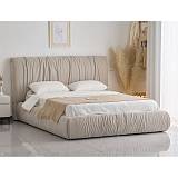 TOKYO Κρεβάτι Διπλό, για Στρώμα 160x200cm, Ύφασμα Μπεζ Ε-00026580 Ε8056,1