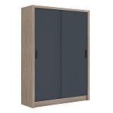 VANITY Ντουλάπα Δίφυλλη - Συρόμενη, Αποχρώσεων Sonoma Oak & Grey Ε-00025939 Ε7354,1