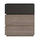 VANITY Κομοδίνο 3 Συρτάρια Αποχρώσεων Sonoma Oak & Grey, με Αποσπώμενα χρωματικά Μέρη Ε-00025616 Ε7352,1