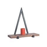 WALL Ράφι Τοίχου Μέταλλο Βαφή Μαύρο, Ξύλο Ακακία Φυσικό Ε-00019541 ΕΑ7029