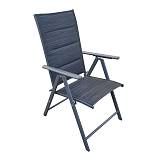 YARD Πολυθρόνα Κήπου-Βεράντας, Πτυσσόμενη, Μέταλλο Βαφή Ανθρακί - Padded Textilene Ε-00026584 Ε2507,1