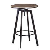 YORK Τραπέζι BAR Μέταλλο Βαφή Σκούρο Καφέ - Καρυδί Ε-00020393 ΕΜ9793,1Τ