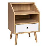 ΚΟΜΟΔΙΝΟ ΞΥΛΙΝΟ NATURAL/ΛΕΥΚΟ 40Χ35Χ60 INART