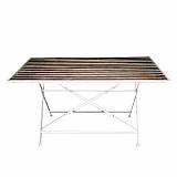 ΤΡΑΠΕΖΙ ΜΕΤΑΛΛΙΚΟ/ΞΥΛΙΝΟ ΛΕΥΚΟ/NATURAL 143.5X84X75.5 INART