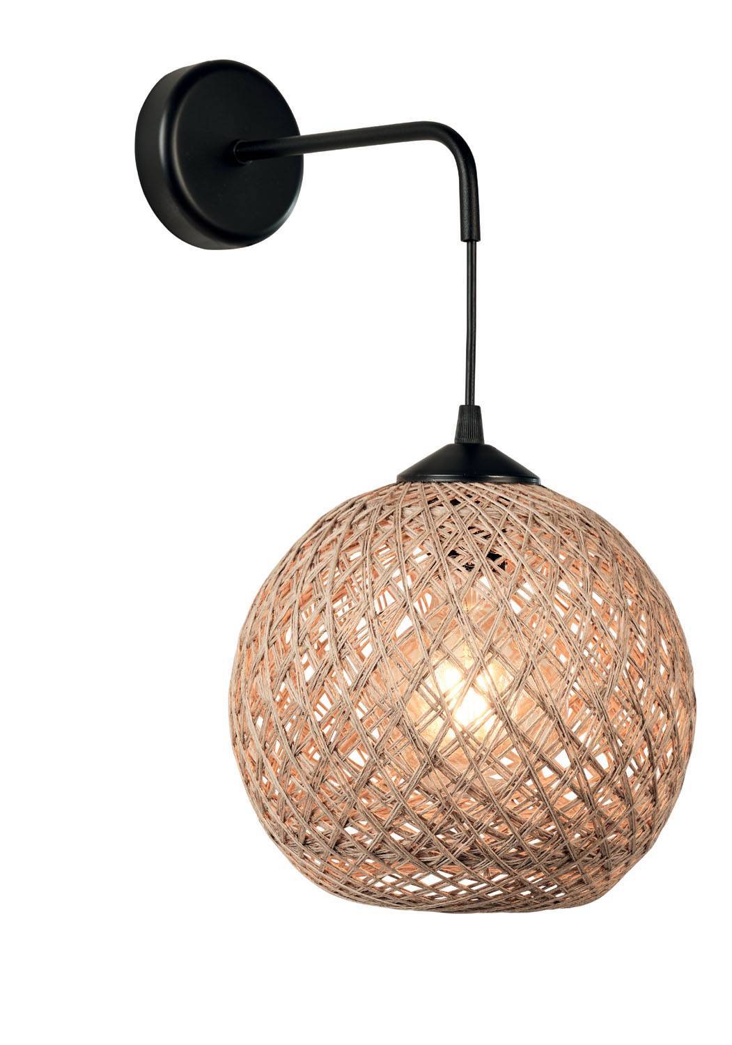 Απλίκα μπάλα σχοινί natural Φ20 Ε27