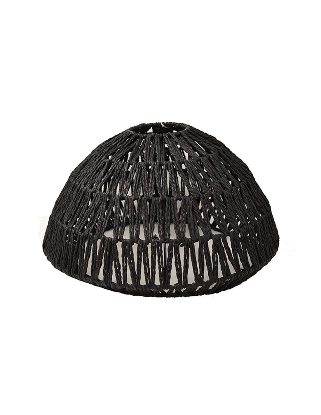 Φωτιστικό καπέλο οροφής τεχνητή raffia μαύρο χρώμα 41Χ24