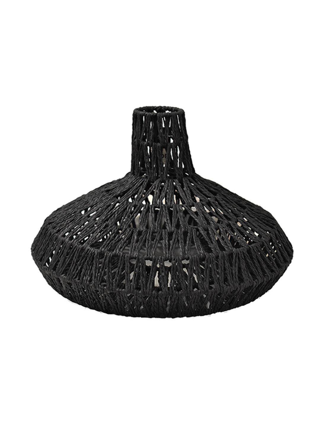 Φωτιστικό καπέλο οροφής τεχνητή raffia μαύρο χρώμα  45Χ30