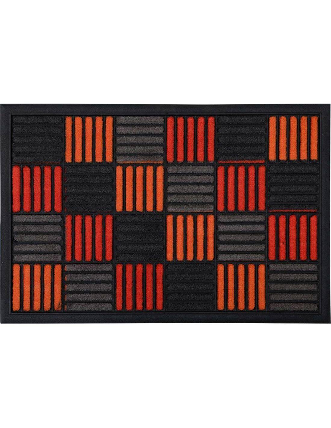 Ποδόμακτρο λάστιχο σχ.checked orange 40Χ60