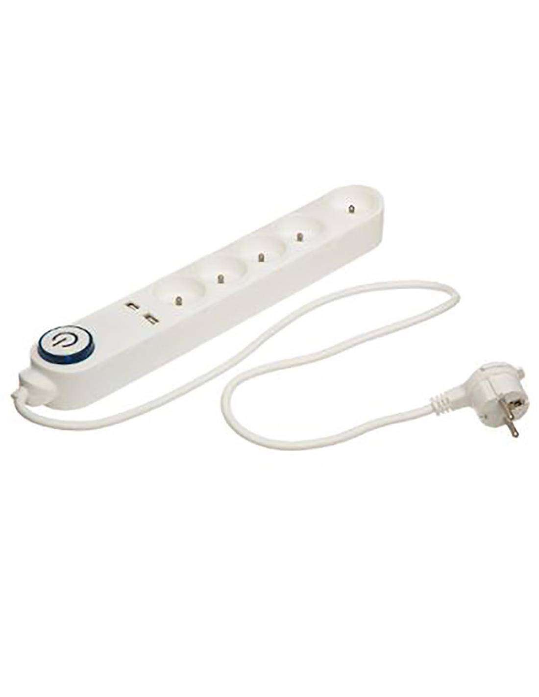 Πολύμπριζο Χ5  + 2USB θύρες