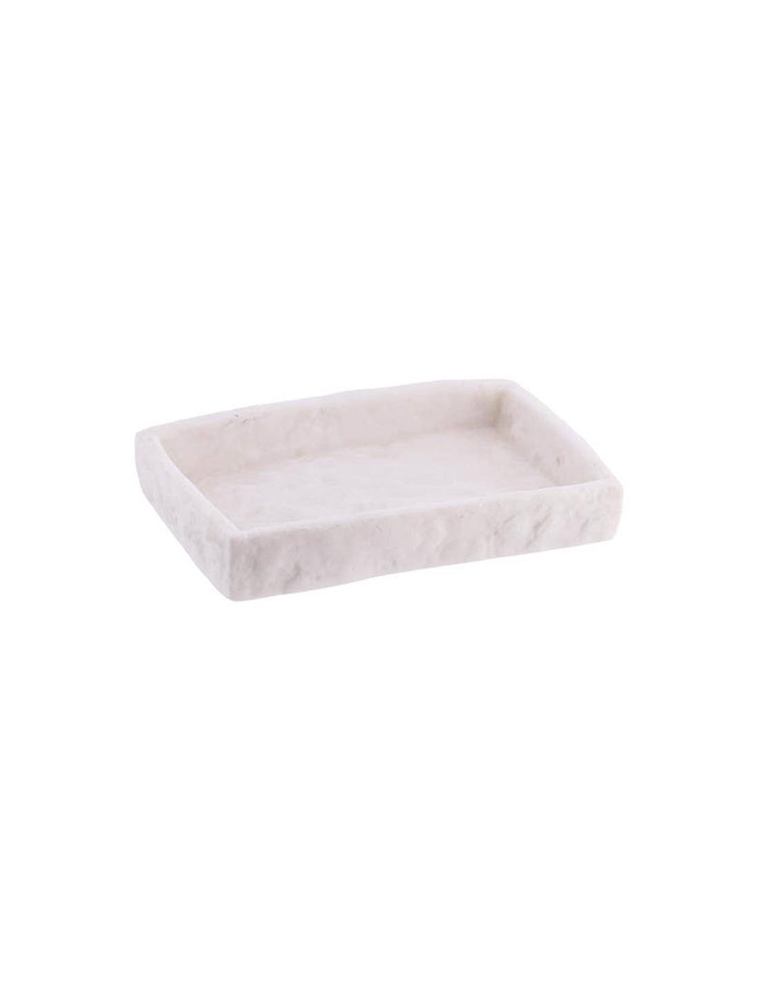 Σαπουνοθήκη polyresin stone λευκή
