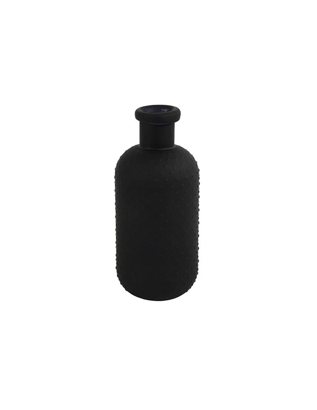 Βάζο μπουκάλι γυαλ.μαύρο 11Χ24,5