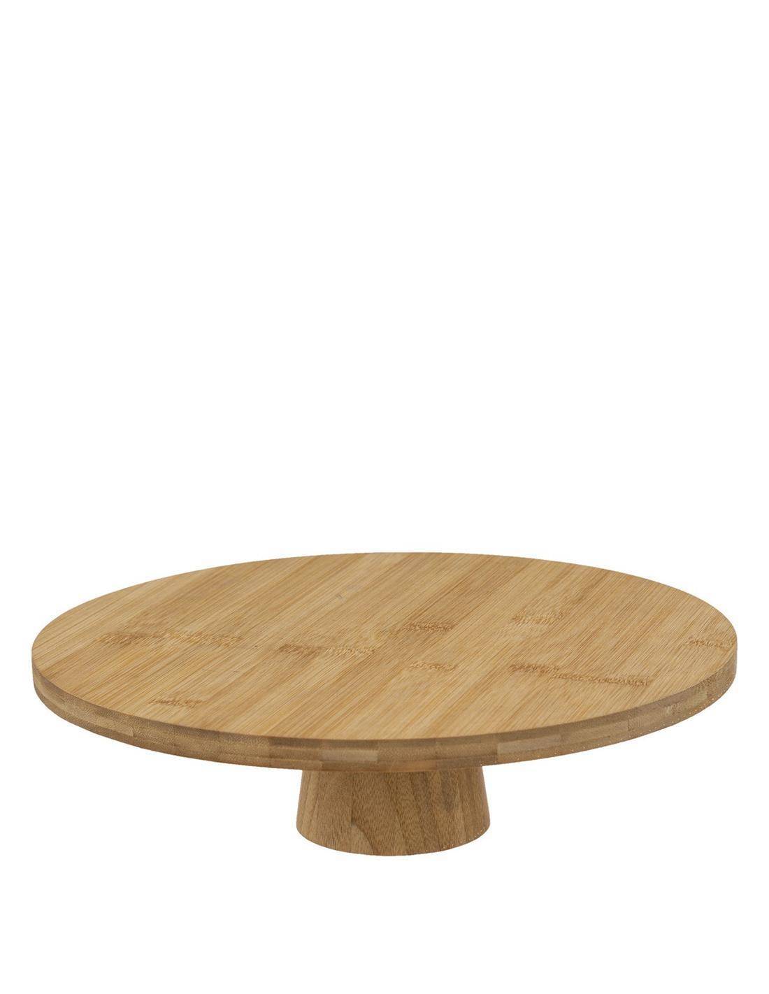 Πιατέλα σερβ.με πόδι bamboo Φ28