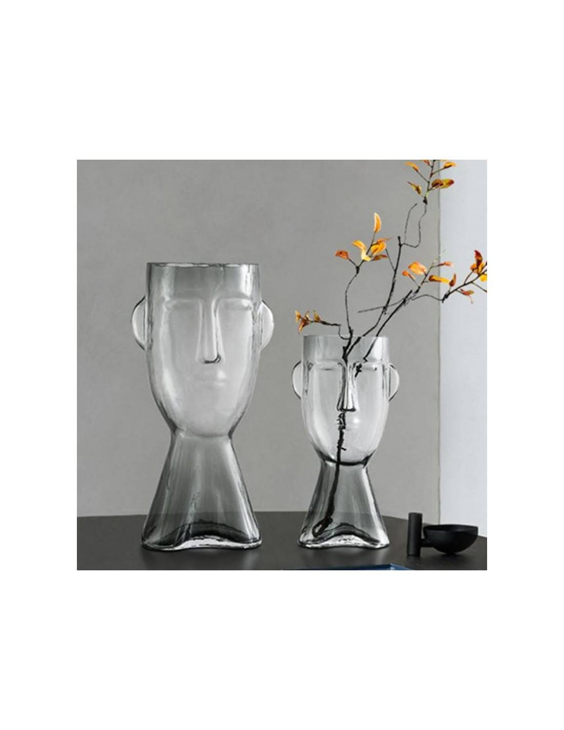 Βάζο γυαλ.διαφ.FACE 12Χ24