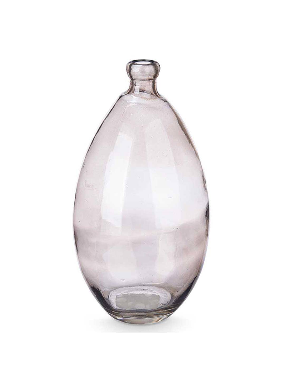 Βάζο γυάλ.γκρι στενό στόμιο Φ17Η30cm