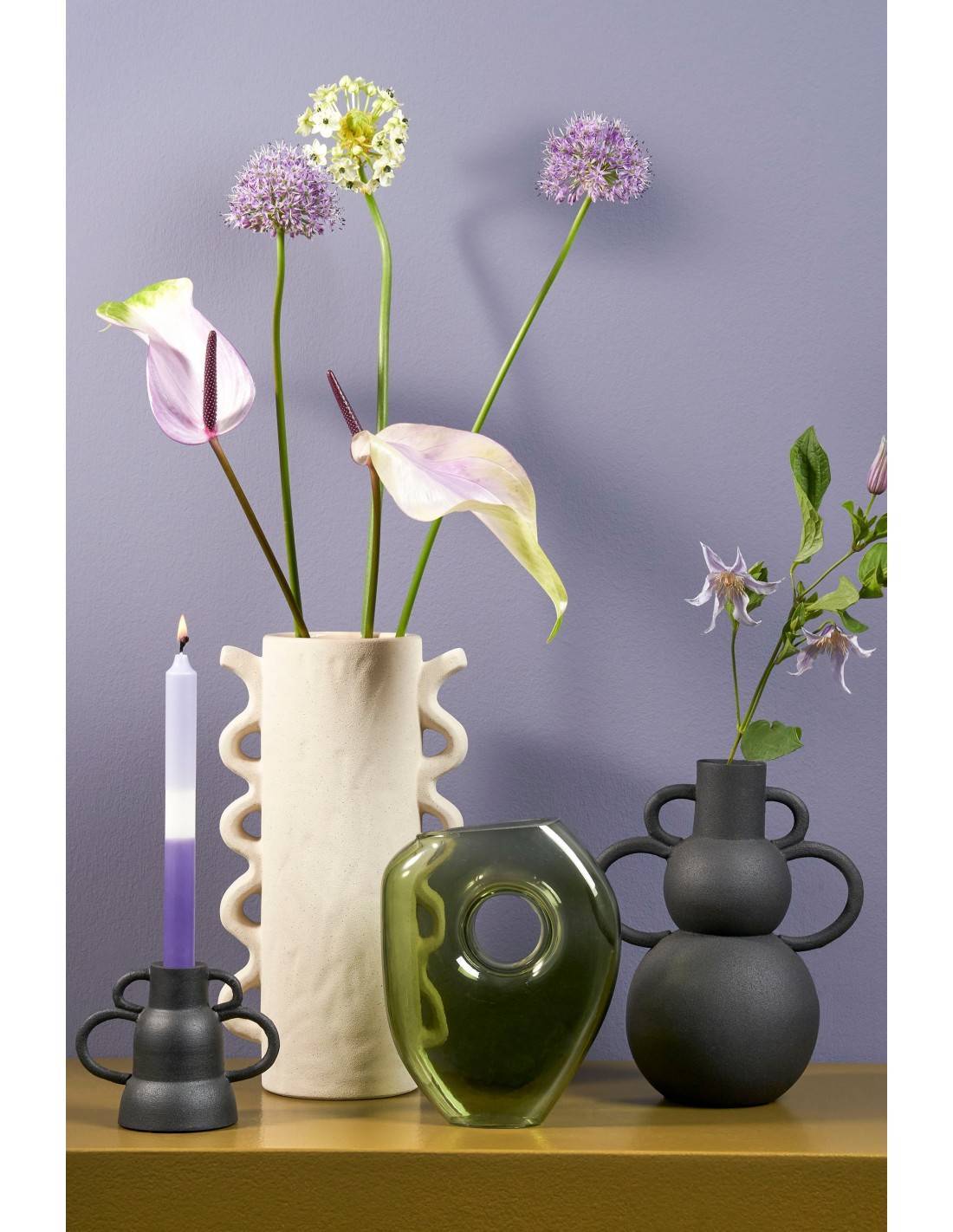 Βάζο γυαλ.λαδί JAY 18,35Χ25