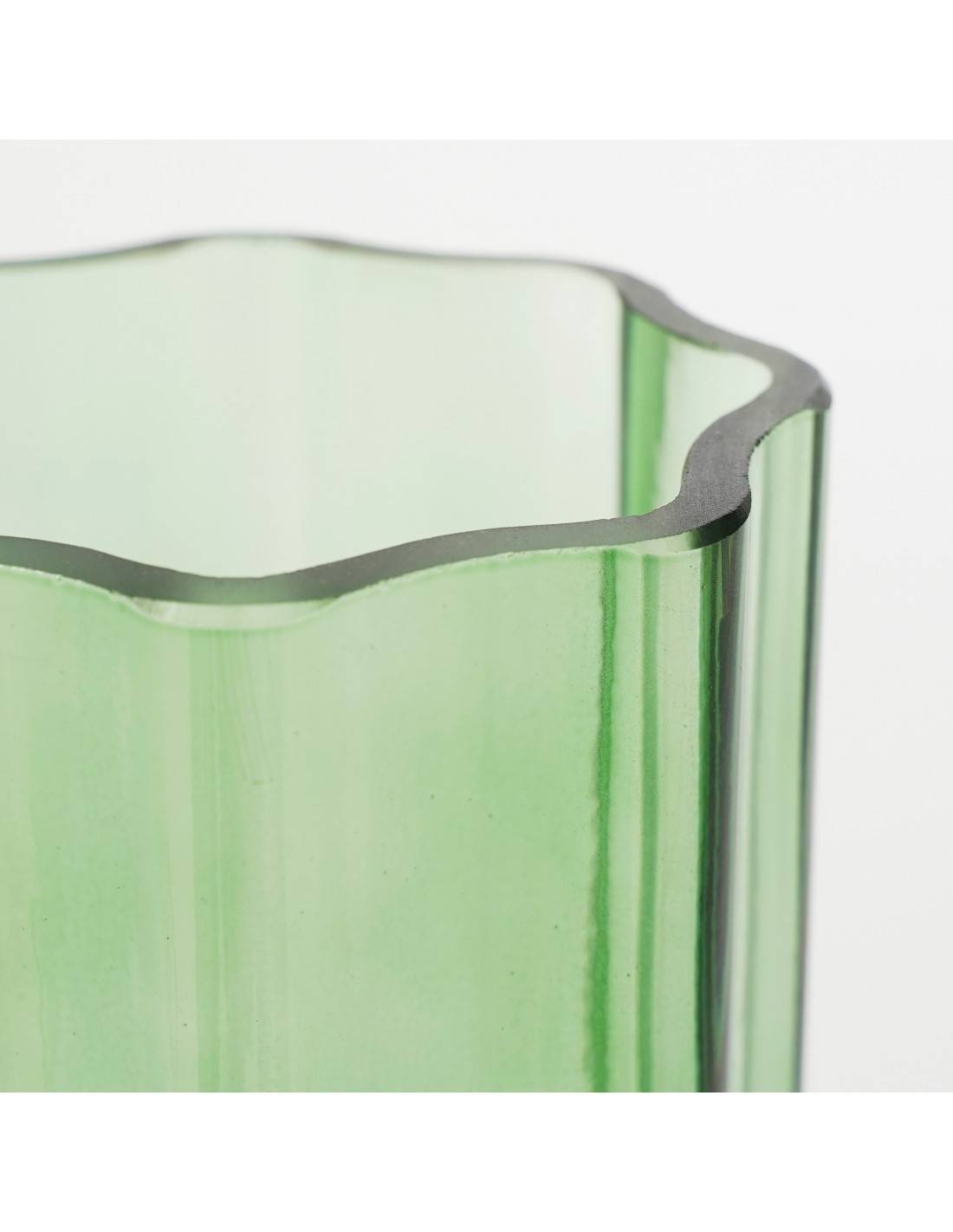 Βάζο γυαλ.πράσινο.Φ14,5Η25cm