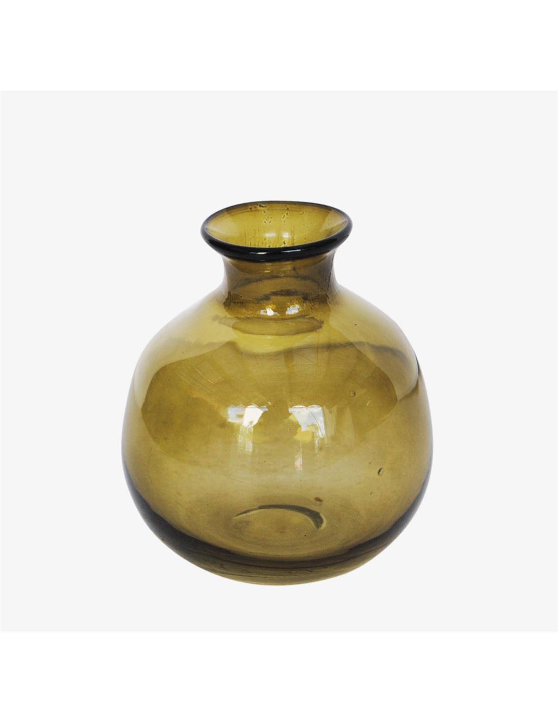 Βάζο γυαλ. πράσινο Φ9Η10,5cm