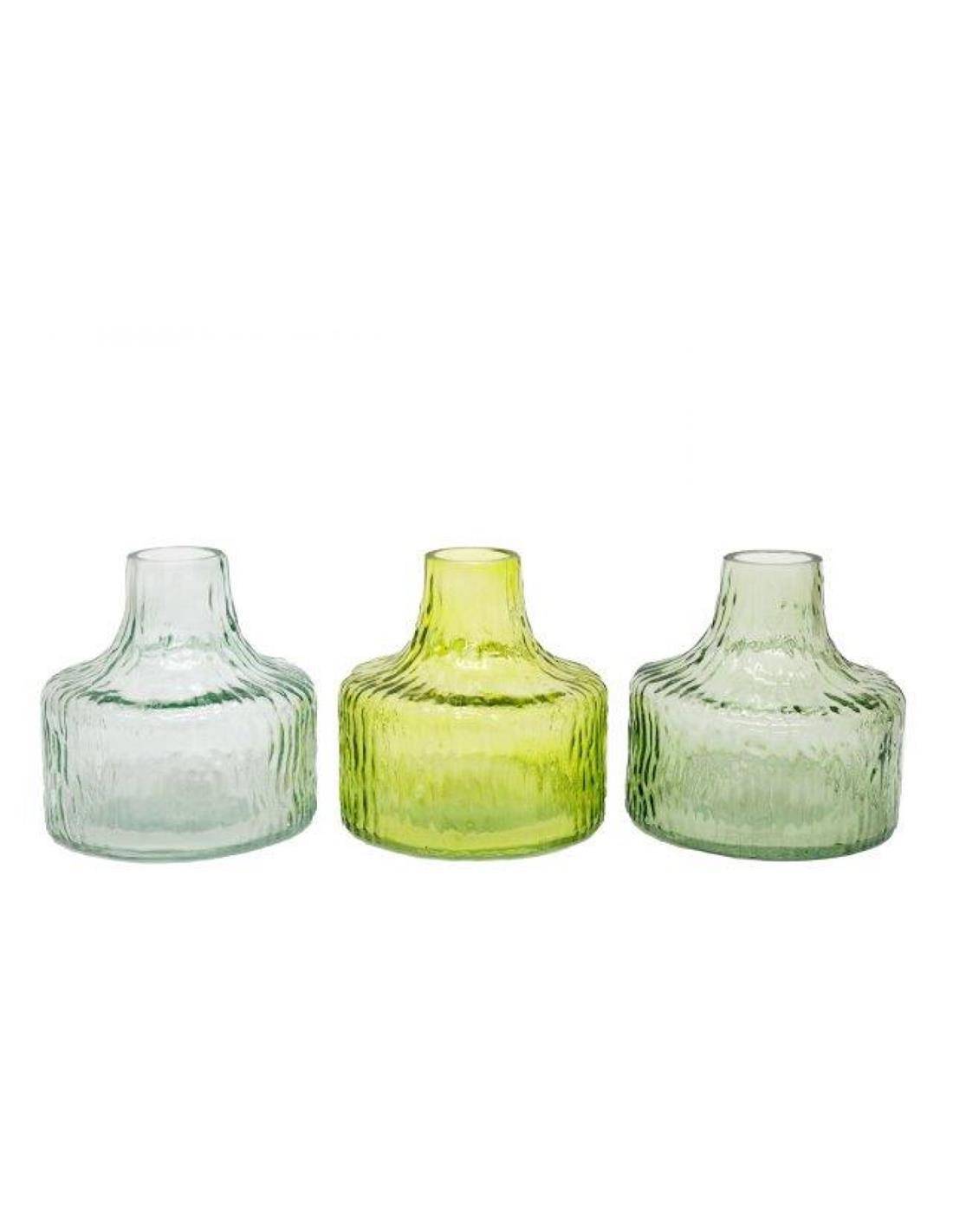 Βάζο γυάλινο 3χρώματα 11x11cm