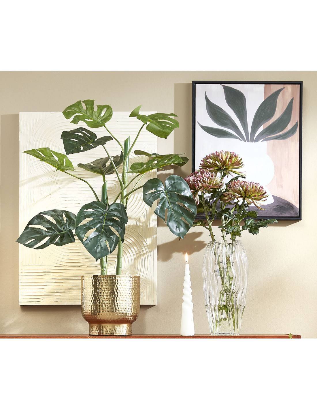 Βάζο γυάλινο διάφανο FELINE Φ14 Η33CM