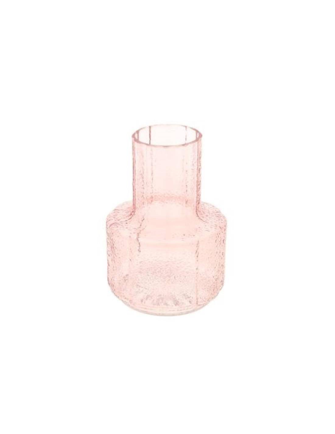 Βάζο γυάλινο ροζ 13,5x19cm