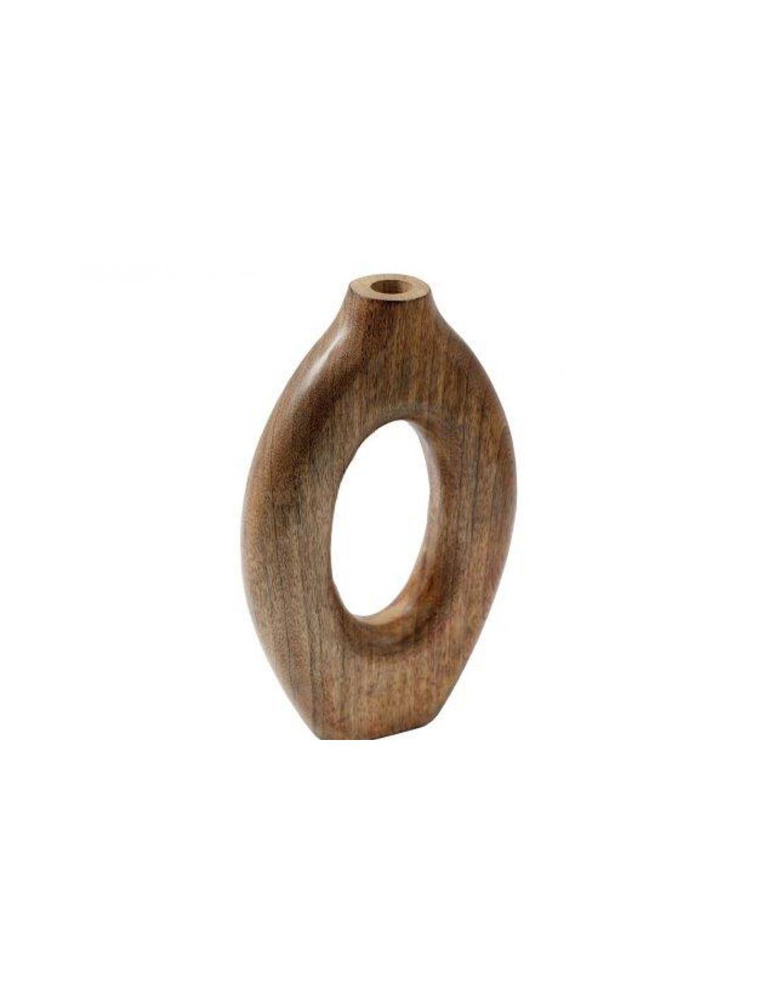 Διακοσμ. / Κηροπήγιο ξύλινο οβάλ 20x32cm