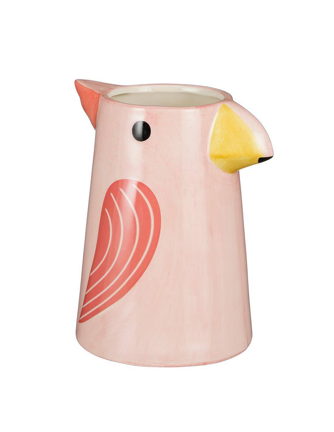 Βάζο παπαγάλος ροζ κεραμικό 19x16x23cm