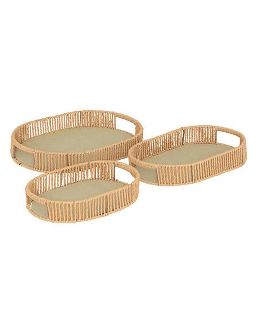 Δίσκοι σετ 3/τεχνητή Raffia 39 x 28 x 5,7 cm