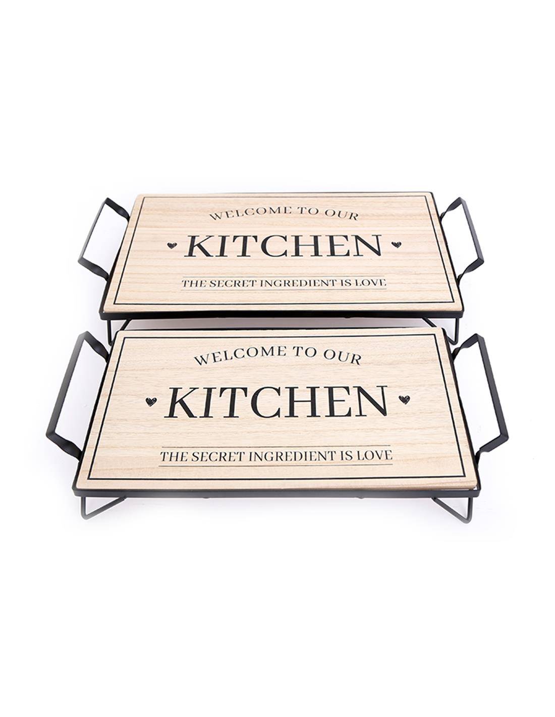 Δίσκος σε βάση ξύλινος KITCHEN