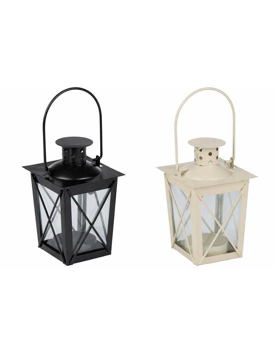 Φανάρι μεταλλικό 2χρώματα 7,5x7,5x18,5cm