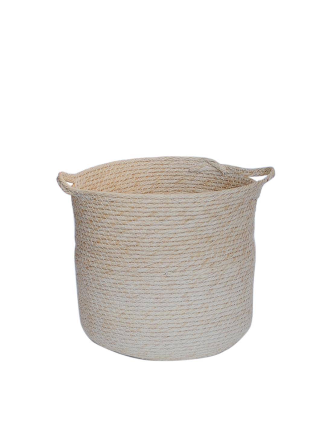 Καλάθι ψάθινο εκρού 26Χ27